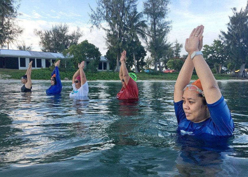 From left, Jocelyn Rabauliman, Emma Perez and April Repeki.