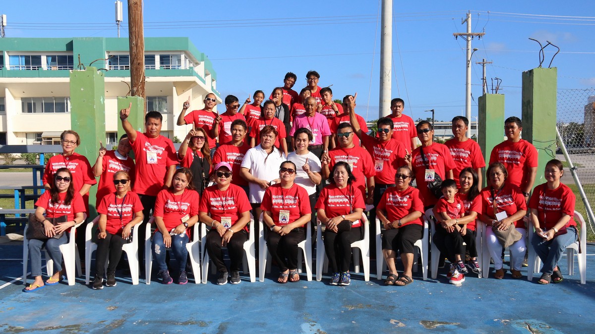 Pastor Claire Javillonar, church members, and volunteers pose for a photo during the medical outreach of the Pentecostal Church of Christ-4th Watch in San Antonio on Sunday. Contributed photos