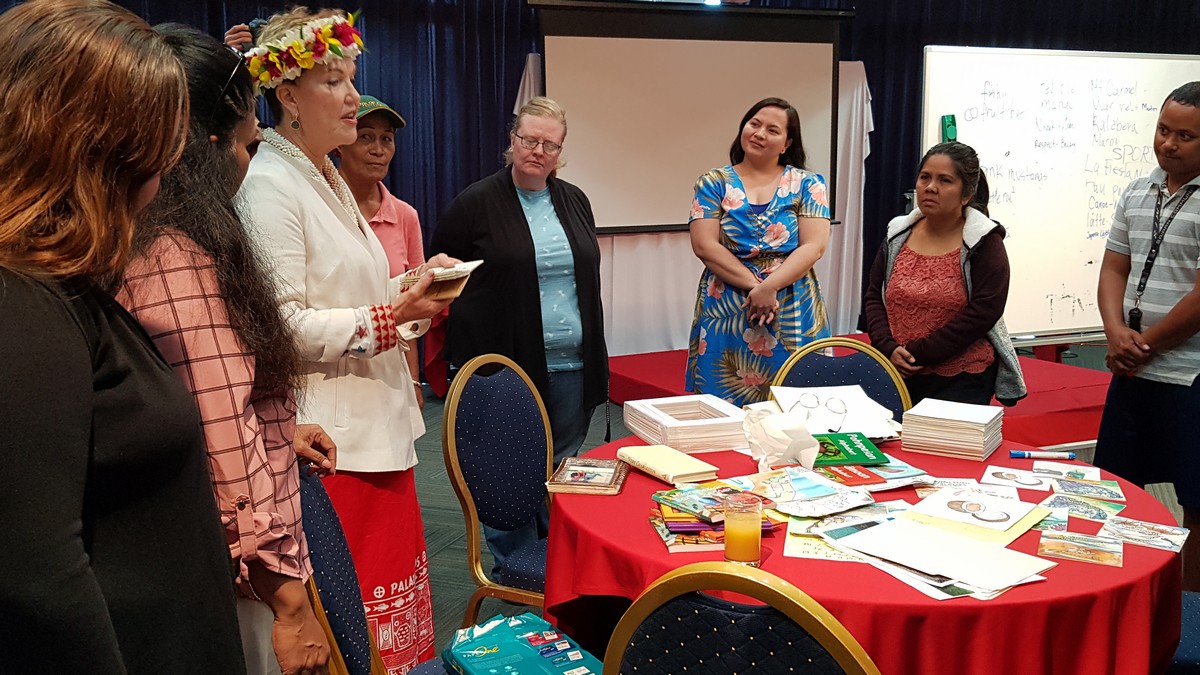 Twenty public school teachers participated in the “Kids Help Kids” workshop hosted by the Arts Council in partnership with the Pacific Resources for Education and Learning.