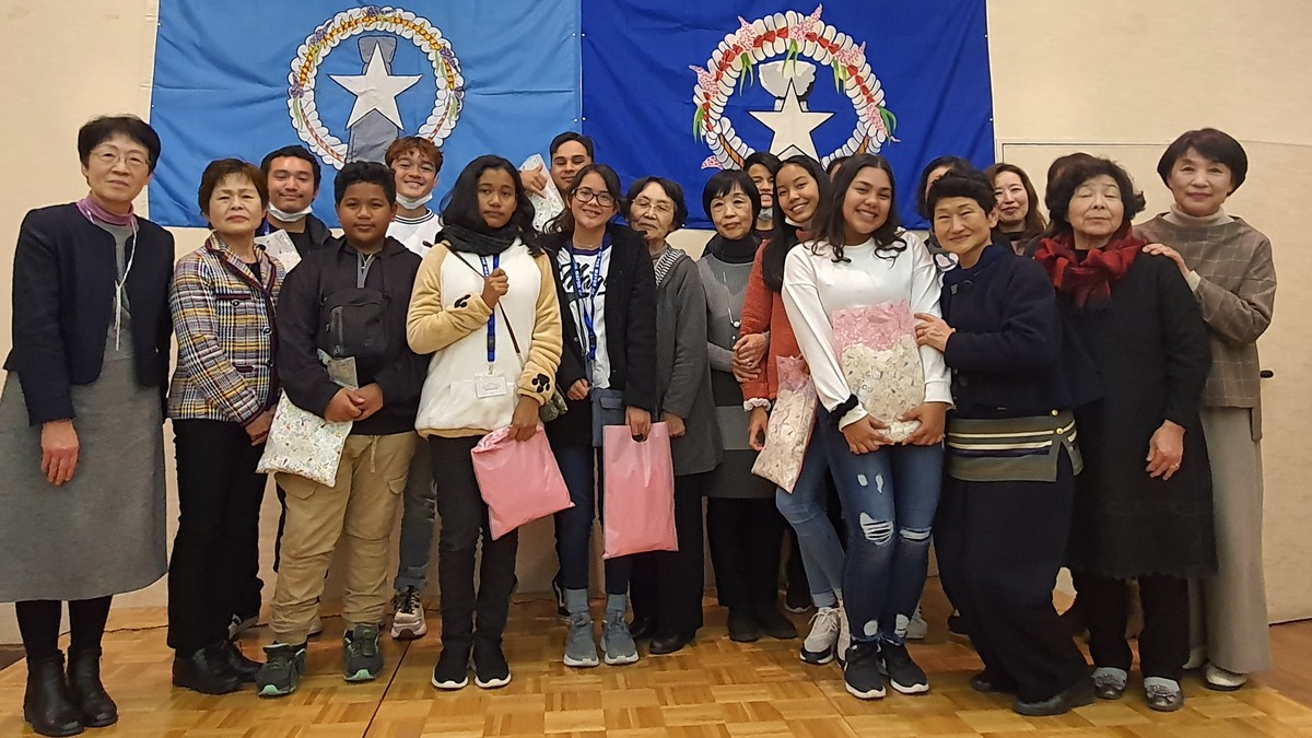 The Saipan students with their host families in Kyoto, Japan. Contributed photos