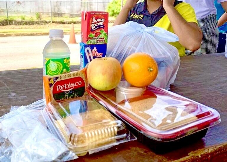 Food is also distributed to students at Marianas High School. Contributed photo