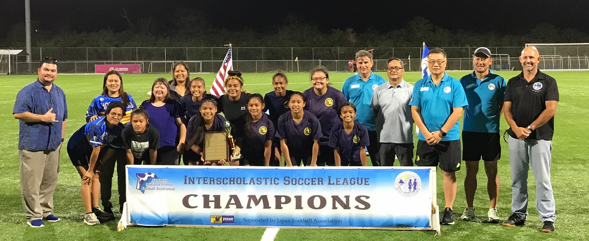 Hopwood Middle School bested Mount Carmel School on Wednesday to win the 2019-2020 PSS NMIFA Interscholastic Soccer League championship at the NMI Soccer Training Center. Photo by Prince Factor