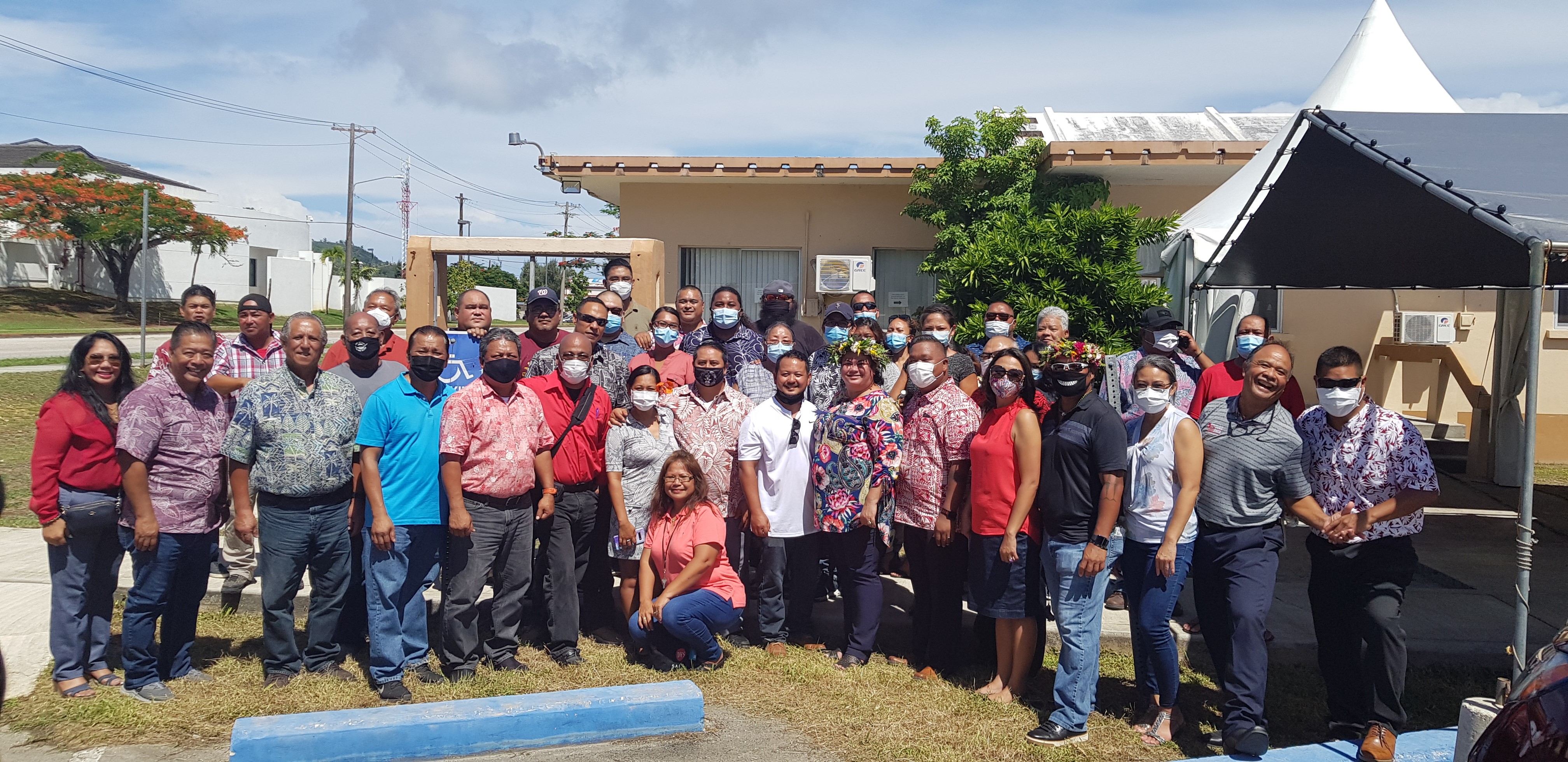 From left, NMI Republican Party second vice president Vince Torres, treasurer Rufin Inos, secretary Glenna SP Reyes, first vice president Felicidad Ogumoro and president James Ada. Contributed photo