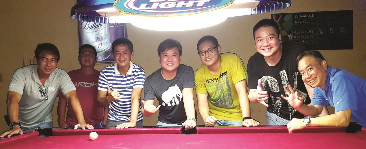 Members of Sands Team SCS pose for a photo. The team is competing in the SBA Budweiser Open 8-Ball League Thursday Division at Sands Bar. Contributed photo