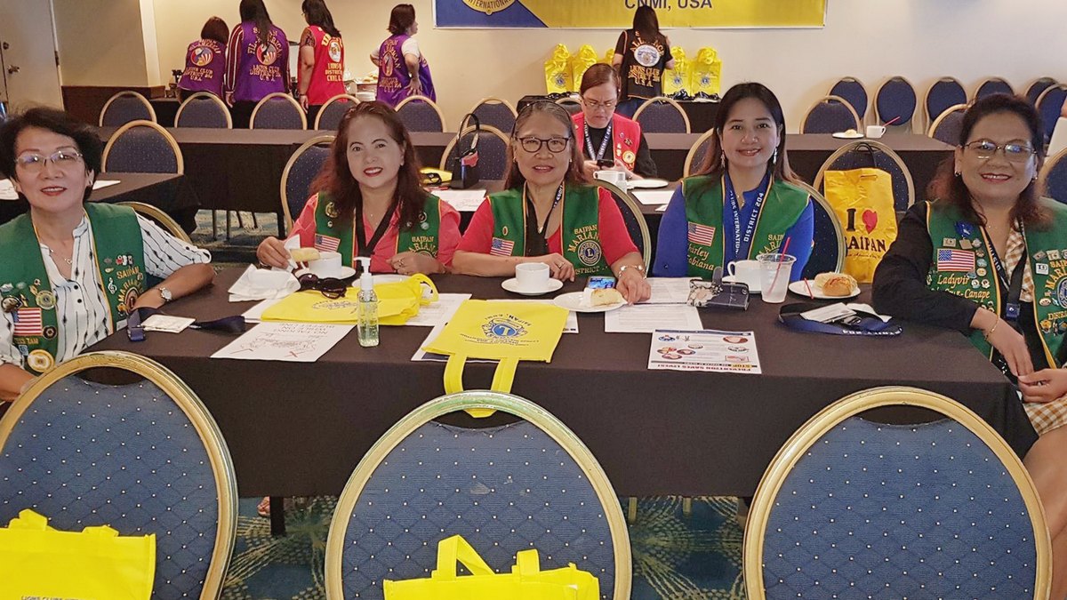 Members of the Saipan Marianas Lions Club were among those who attended the district convention at the Fiesta Resort on Saturday.