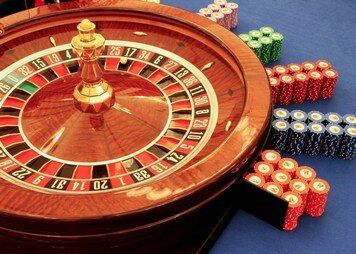 roulette table in casino close-up