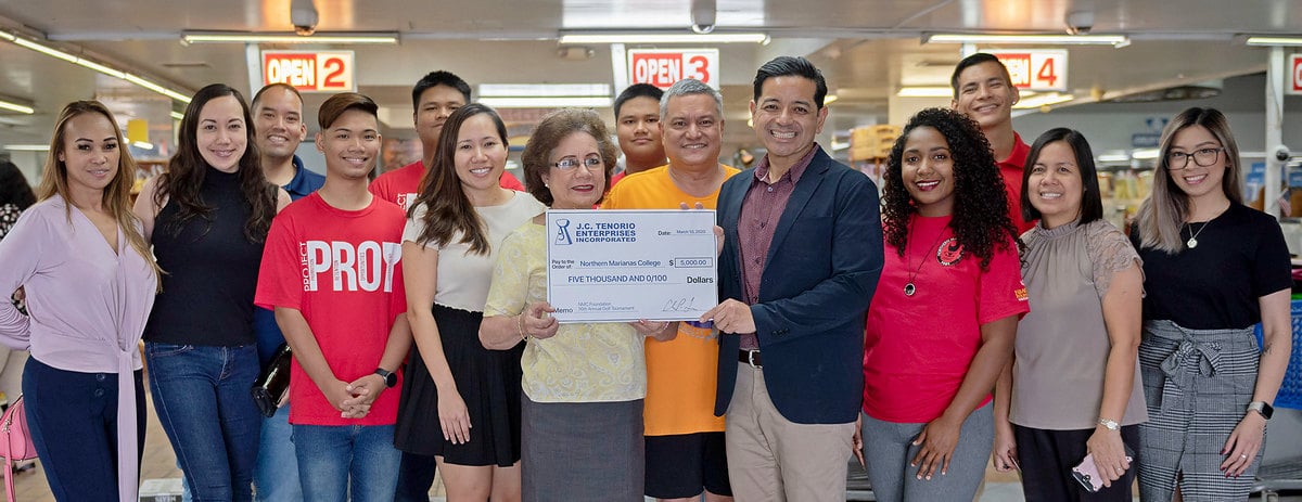 J.C. Tenorio Enterprises recently donated $5,000 in cash and in-kind donations to the Northern Marianas College Foundation. The donation was made as part of the 16th Annual NMC Foundation Open Golf Tournament scheduled for Saturday, March 21, 2020. NMC photo
