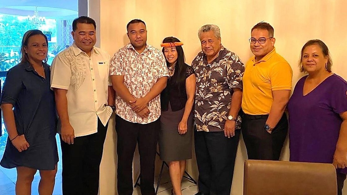 The trustees of the FSM Trust Fund pose with investment advisor Maggie Ralbovsky. FSM Information Services photo