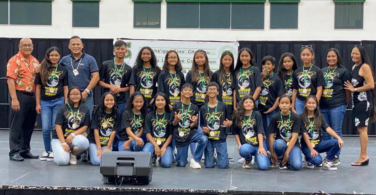Dandan Middle School won third place in Middle School Choral Reading at the Chamorro Language and Cultural Performing Arts Competition on March 9-10 at the University of Guam. Contributed photos