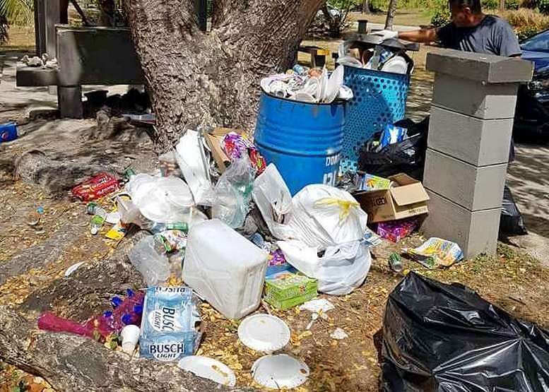 Picnic and household trash at Paupau Beach. Contributed photo