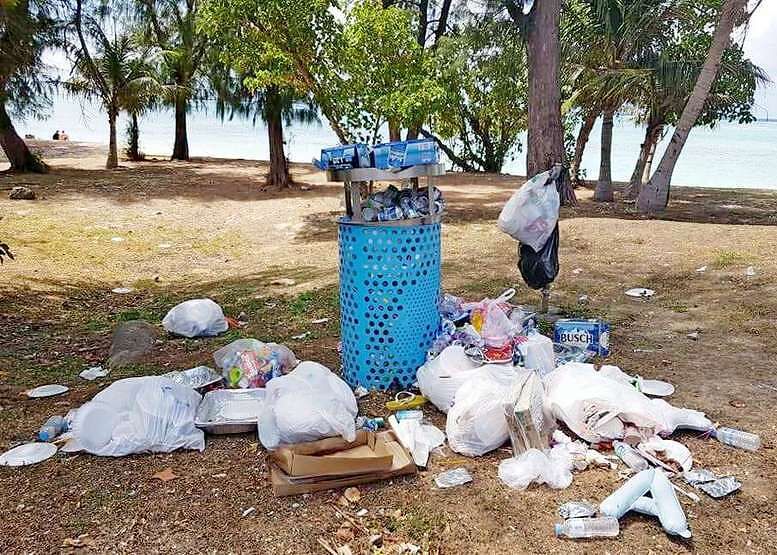“It is just so sad to continue seeing large amounts of trash and even household trash being left behind our beaches,” Rep. Joel Camacho said. Contributed photo