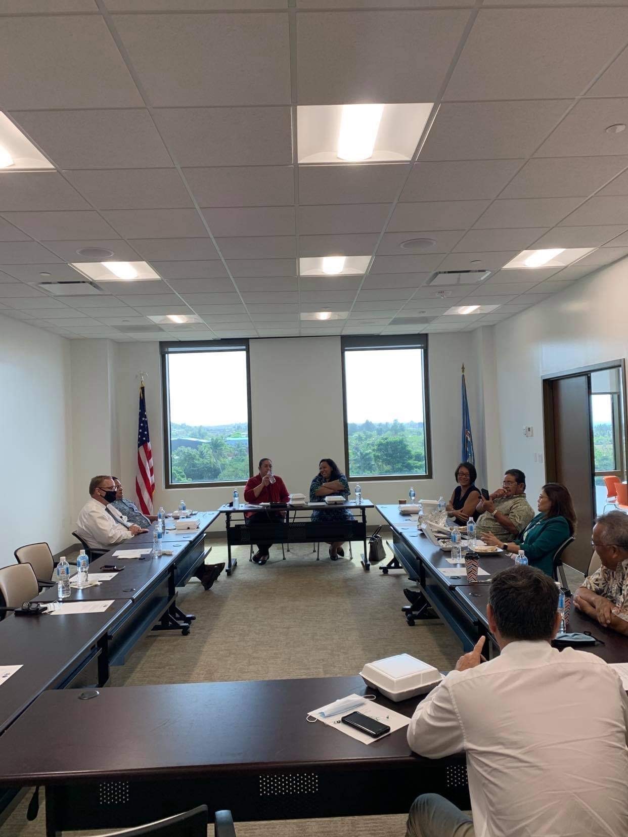 From left, Chief Deputy Clerk Bill Bezzant, Superior Court Clerk Patrick Diaz, Court Administrator Sonia Camacho, Supreme Court Clerk Judy T. Aldan, Superior Court Judge Teresa Kim-Tenorio, Chief Justice Alexandro C. Castro, Chief Judge Ramona V. Manglona, Presiding Judge Roberto C. Naraja, and Superior Court Judge Wes Bogdan.  Not shown in picture are Associate Justices Perry B. Inos and John A. Manglona, Judge Joseph Camacho and Kenneth L. Govendo, and Magistrate Judge Heather L. Kennedy.Contributed photo