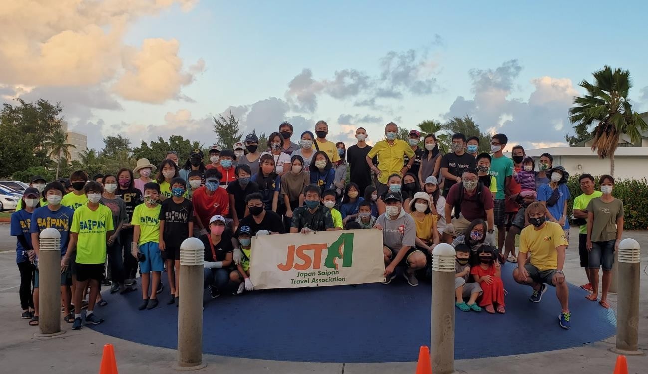 Over 70 representatives of 22 local businesses and offices join the Japan Saipan Travel Association in their annual cleanup of downtown Garapan, on Dec. 19, 2020.MVA photo
