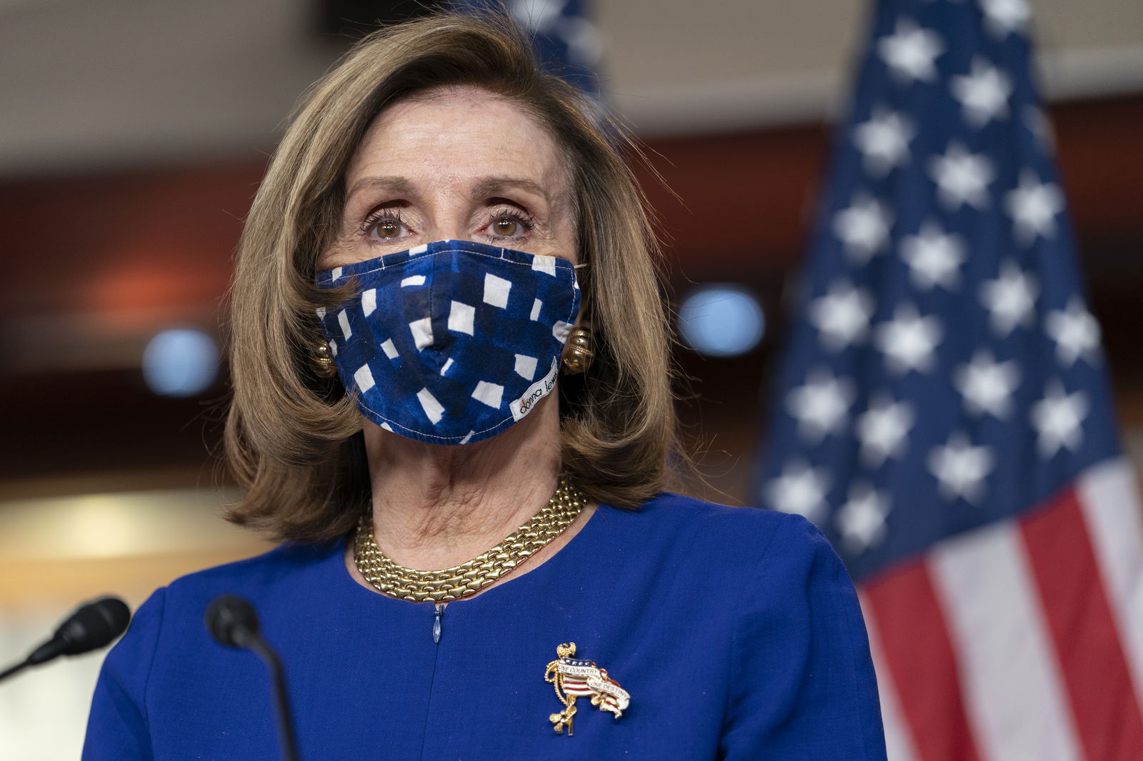 House Speaker Nancy Pelosi, of Calif., speaks during her weekly briefing, Friday, Nov. 20, 2020, in Washington. (AP Photo/Jacquelyn Martin)