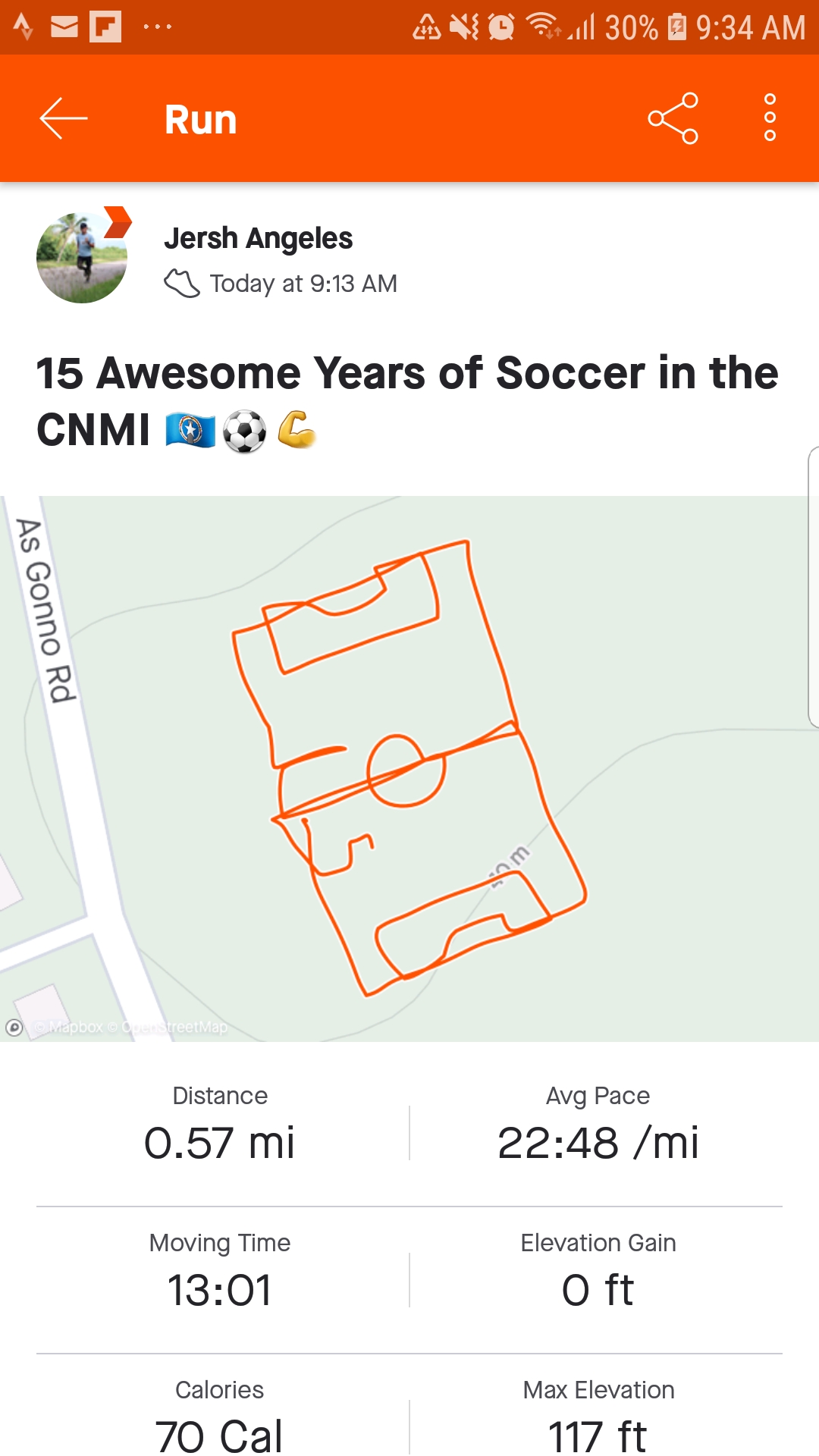 Jersh Angeles’s first place entry to the Most Creative Go the Xtra Mile Run/Walk competition.Contributed photo