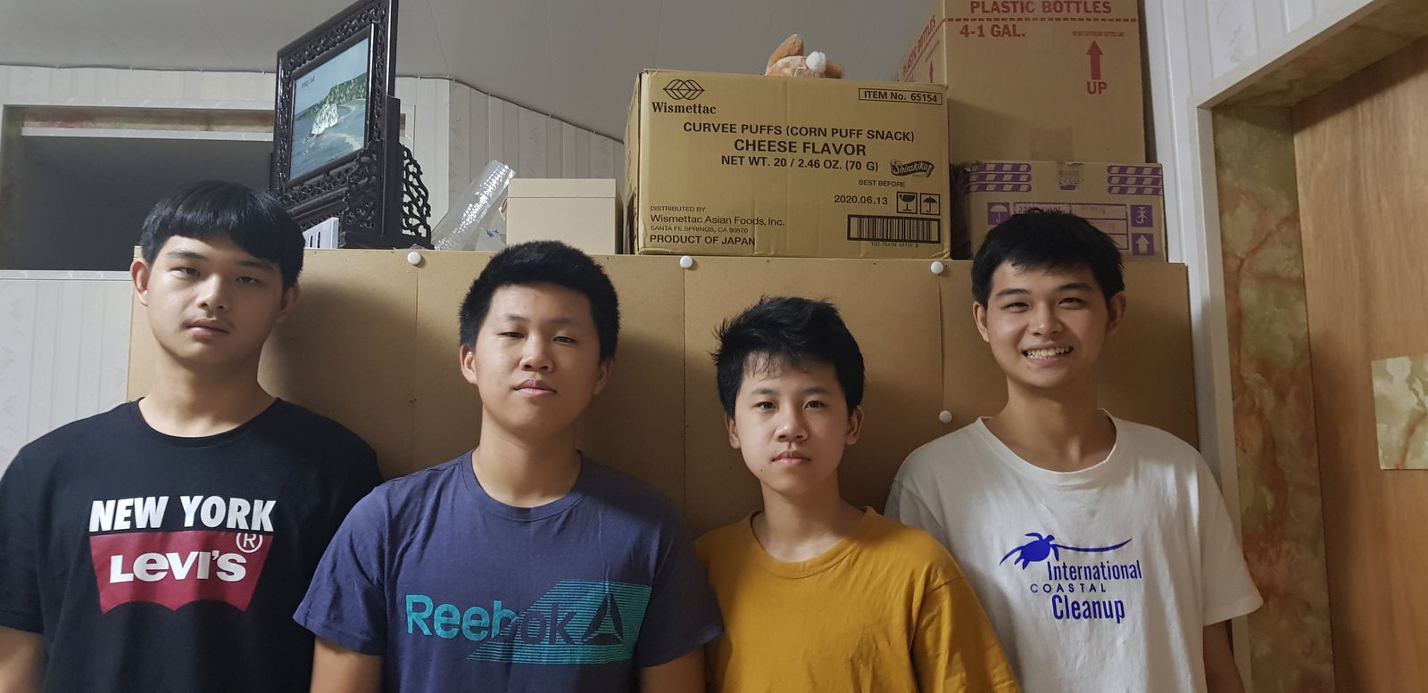 Marianas High School students Jie Du, Carson Lin, James Lin and Jun Du.Contributed photo