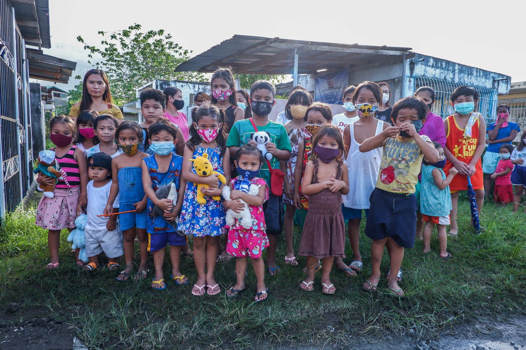 These children in Bae, Laguna province, south of Manila, the Philippines were among the recipients of the care packages donated by the Bayani or Heroes Association of the CNMI.Bayani Association photo