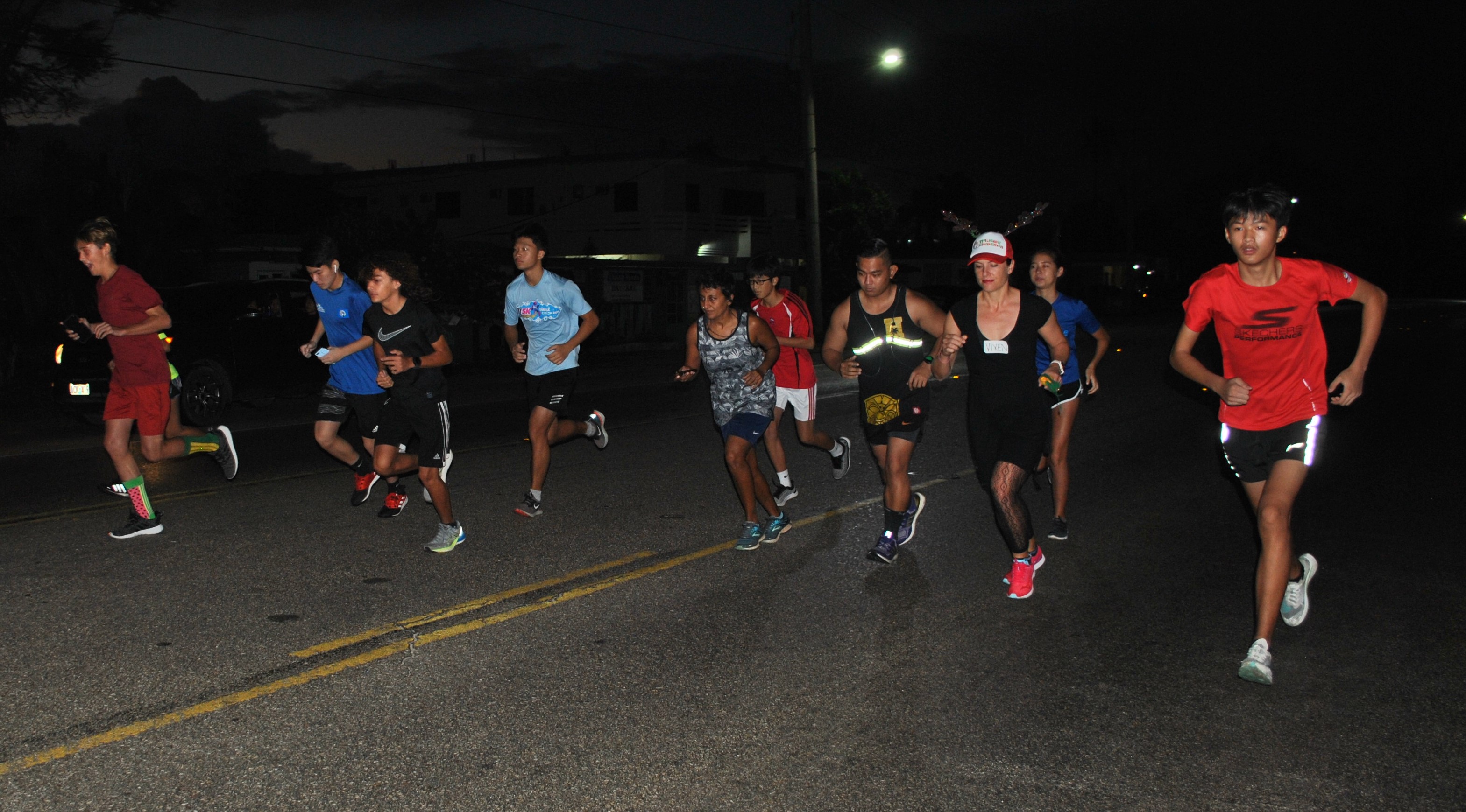 The youth mixed division runners take off at the start of the 39th Annual Christmas Island Relay at PIC on Saturday.Photo by James F. Sablan Jr.