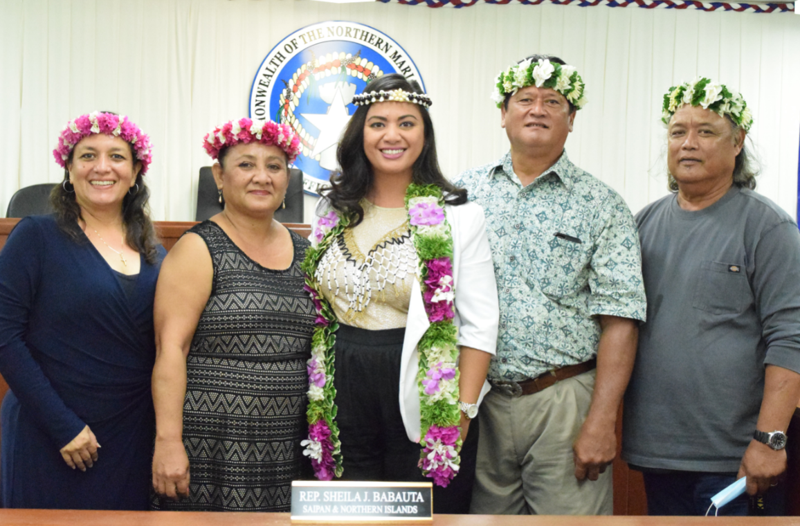 Rep. Sheila Babauta and her family.