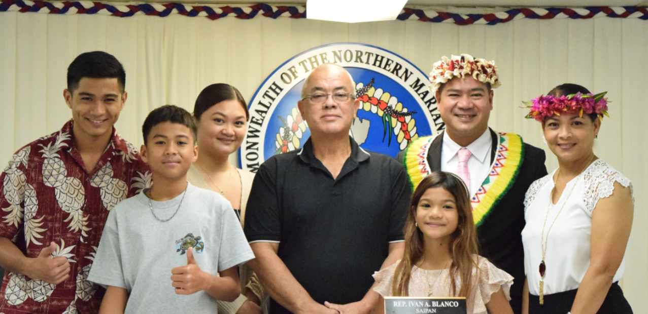 House Minority Leader Ivan A. Blanco  and his family.