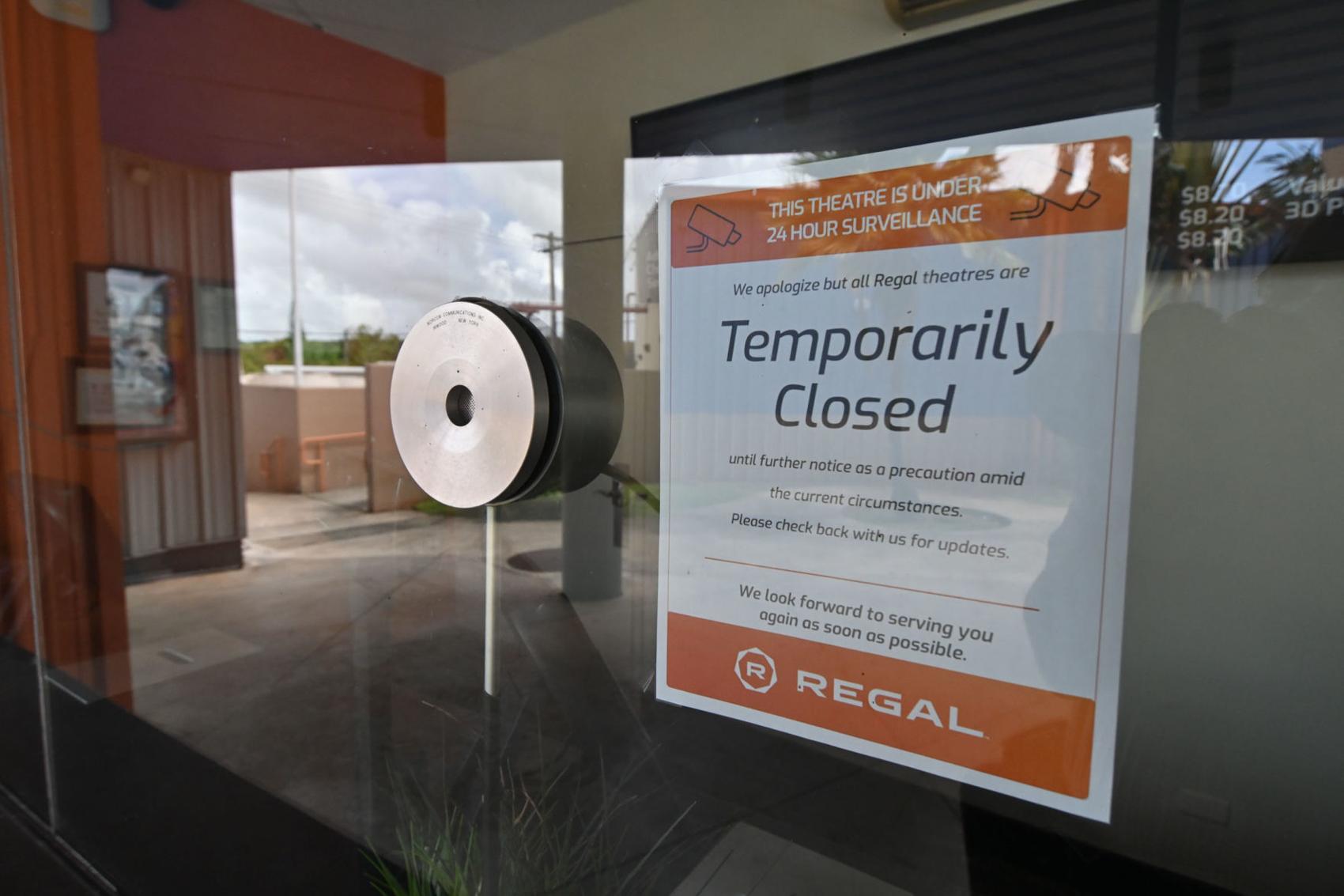 The ticket counters at the Regal Guam Megaplex theaters at GPO in Tamuning are closed in this photograph taken on June 16, 2020.Photo by David Castro/The Guam Daily Post