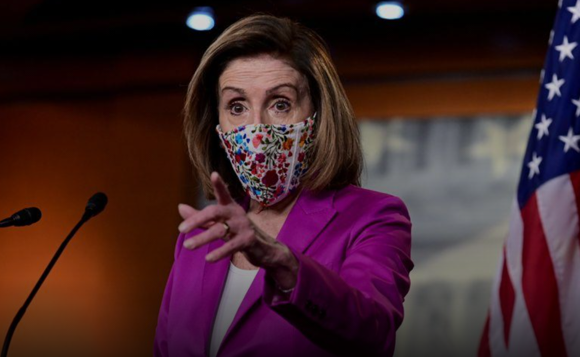 During a news conference in Washington, D.C. on Jan. 7, 2021, Speaker Nancy Pelosi, D-Ca., speaks to reporters a day after supporters of  President Donald Trump occupied the Capitol.REUTERS