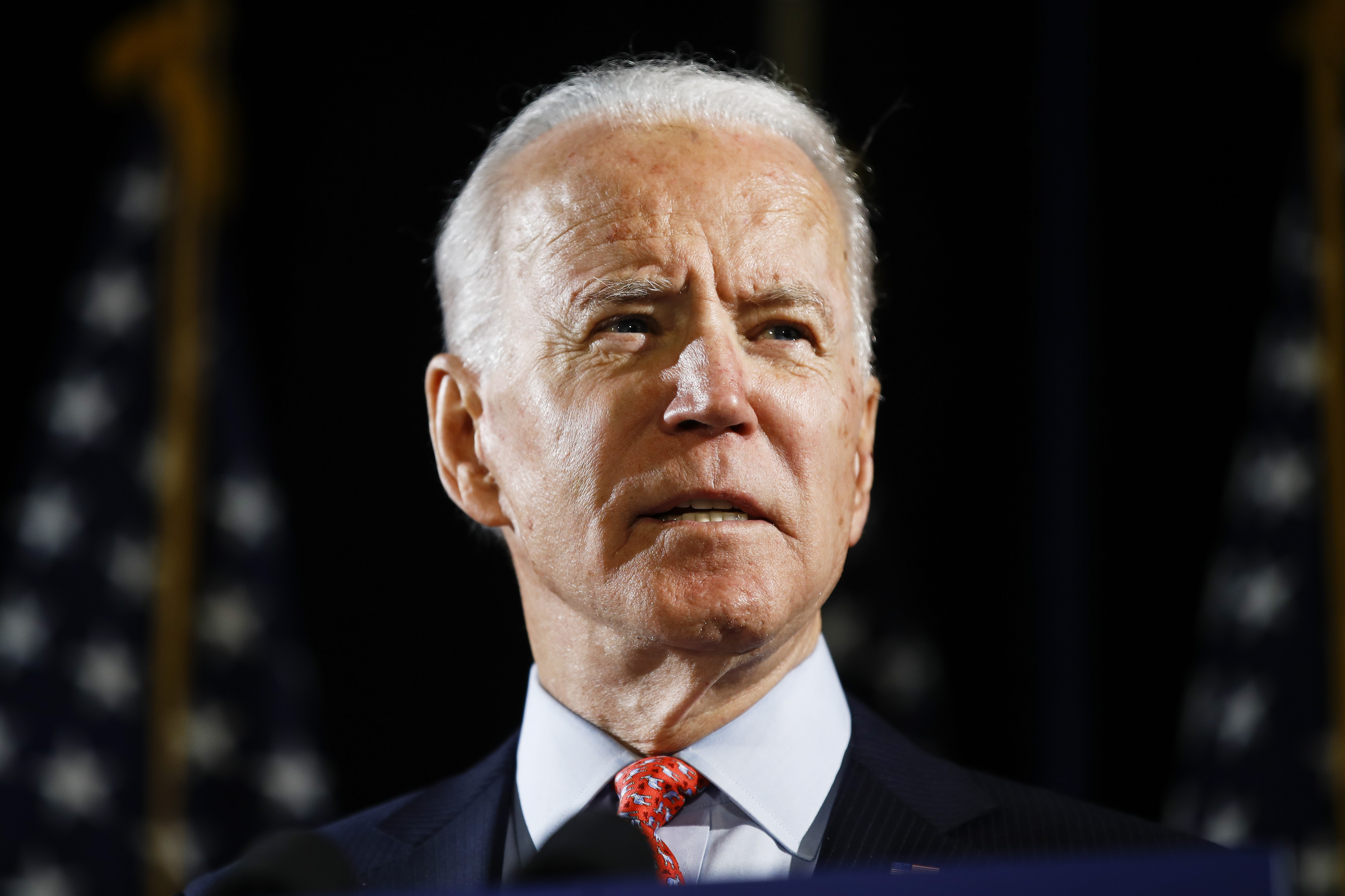 Democratic presidential candidate Joe Biden in Wilmington, Del. on March 12, 2020.AP 