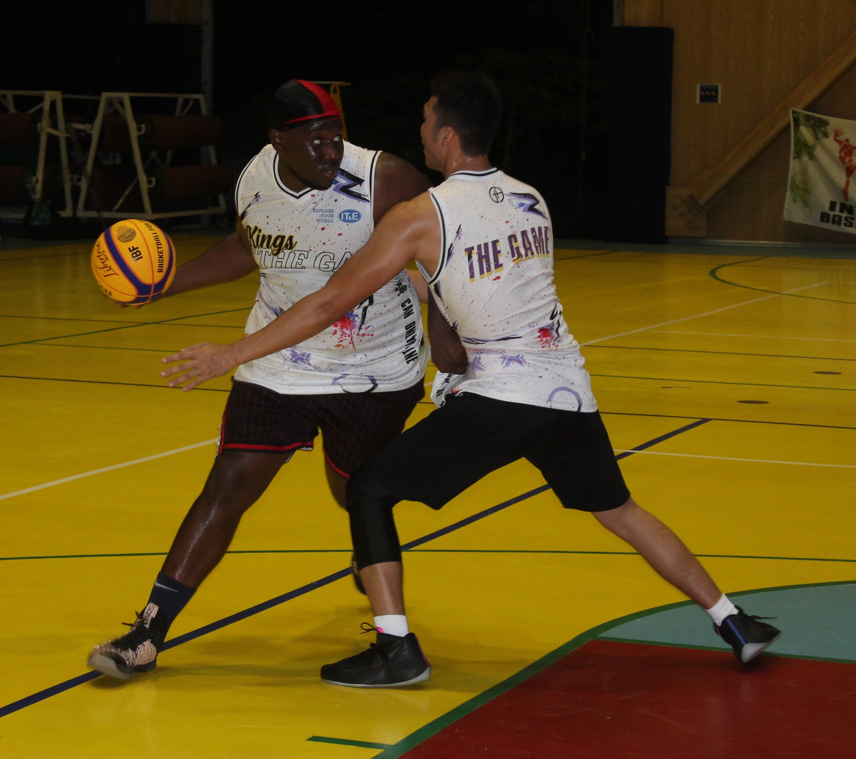 Richard McWilliams protects the ball during a Kings of the Game event at the Agape Christian School gym.Photo by James F. Sablan Jr.