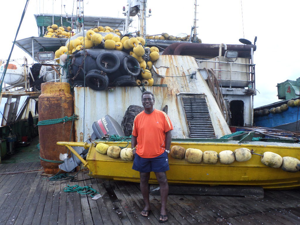 Dr. Transform Aqorau spent three weeks on a fishing trip of the FV Lojet purse seiner in 2015.Marshall Islands Journal photo