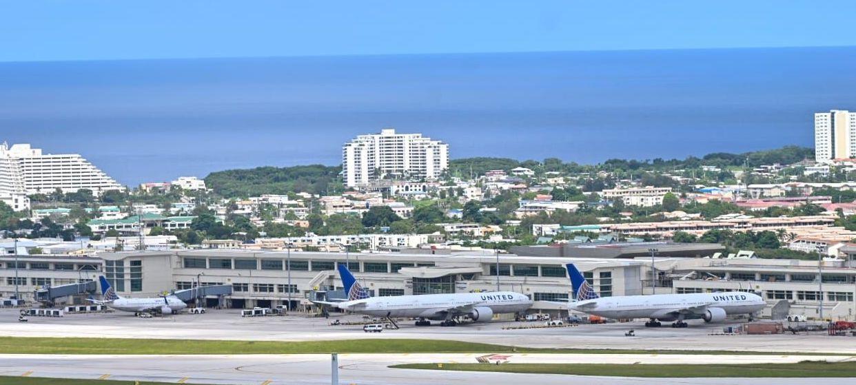 United Airlines jets are parked at the A.B. Won Pat International Airport on Sept 14, 2020.The Guam Daily Post  photo