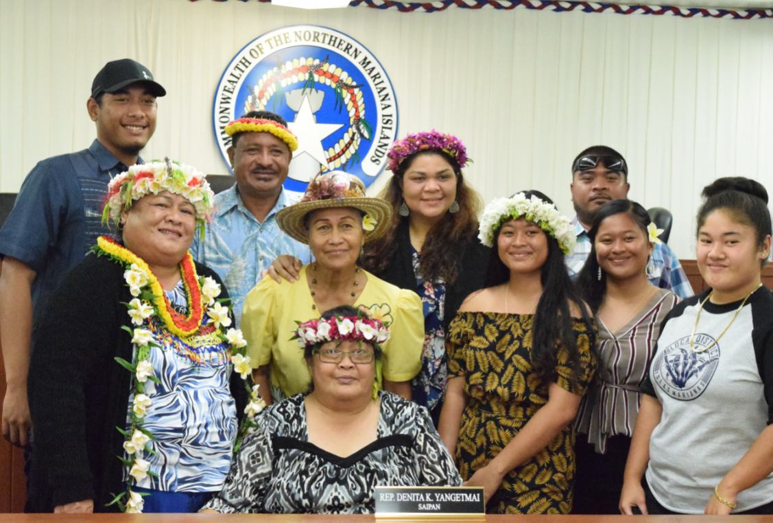 Rep. Denita Yangtemai and her family.