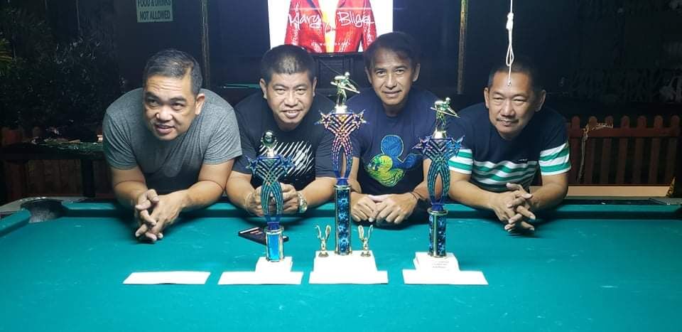 Rowel Mariano, second  right, poses with Senen Pangilinan, right, Nolan Cultura, left, and Jerry Soriano.Contributed photo