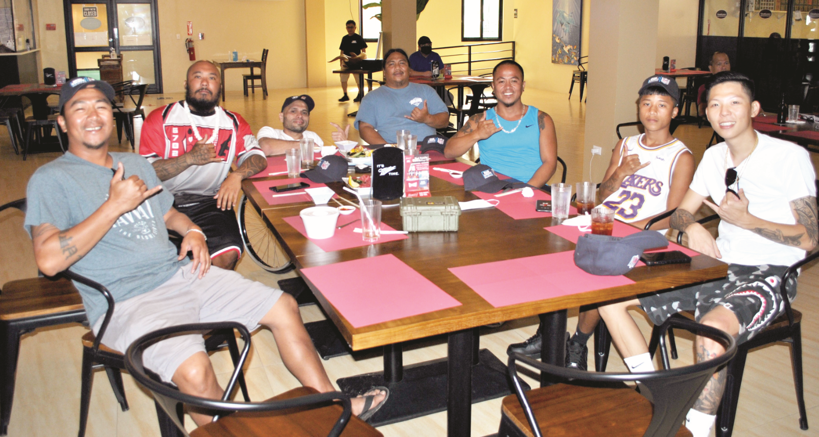 Football fans enjoyed watching Super Bowl LV at the Rendezvous Restaurant on Monday morning.Photo by James F. Sablan Jr.