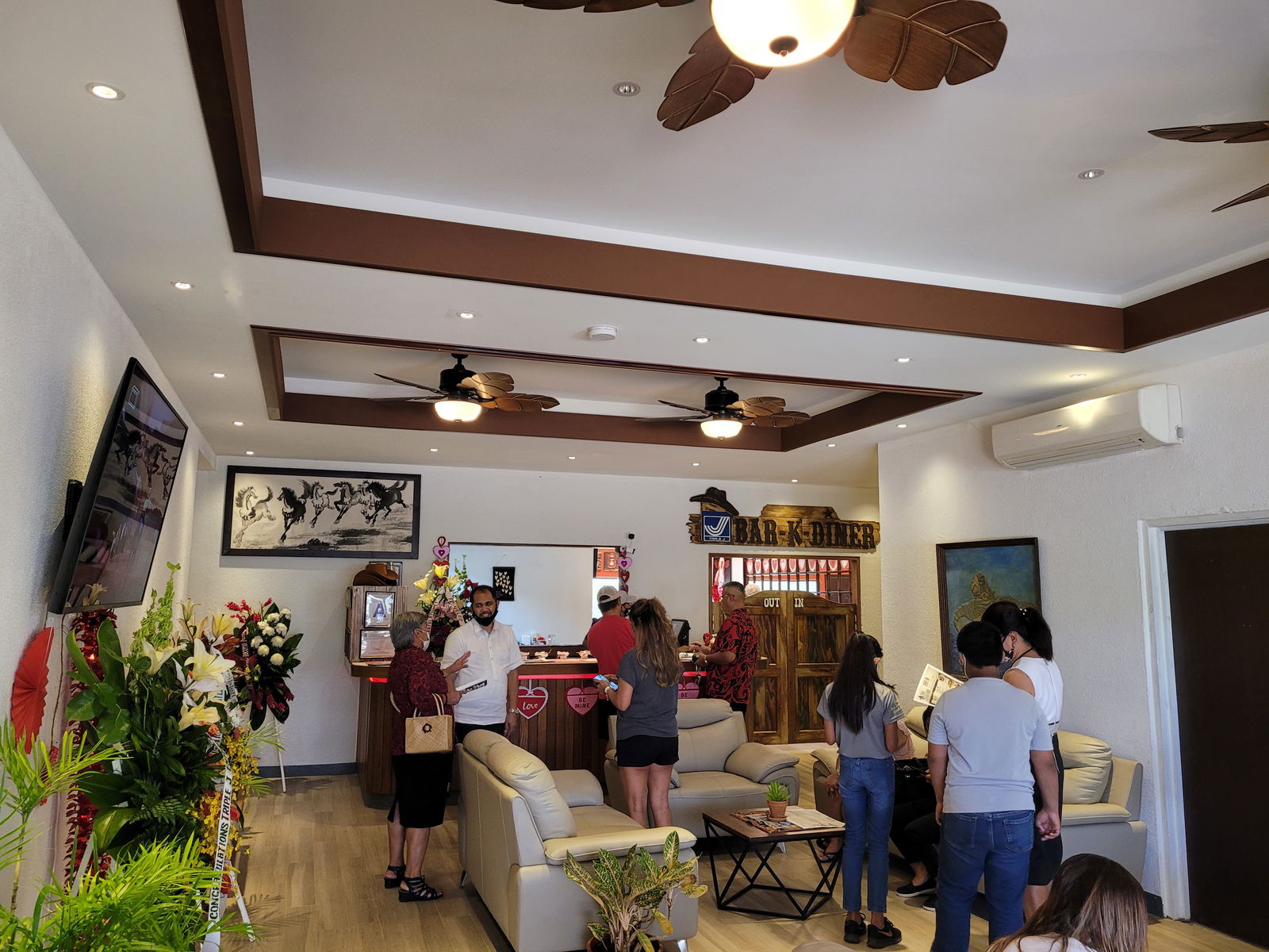 Guests wait for their turn to be seated at Triple Bar-K-Diner at lunch time on Valentine’s Day.Photo by Bryan Manabat