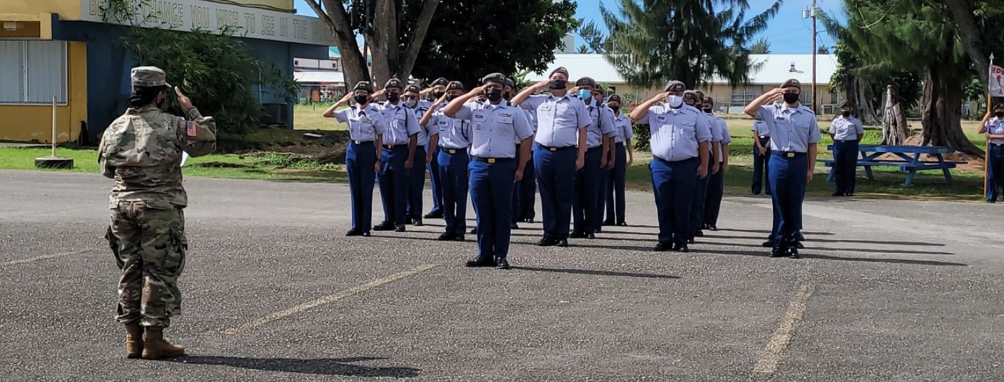 The U.S. Army conducted a mock inspection of the Marianas High School Dolphin Battalion on Monday.Photo by K-Andrea Evarose S. Limol
