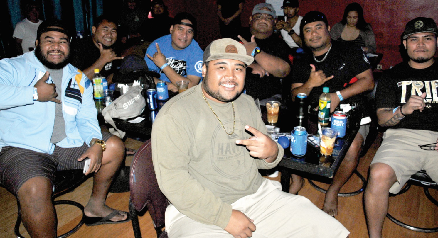 Family members are having fun at  the 9Eleven Restobar where they watched Super Bowl LV on Monday morning.Photo by James F. Sablan Jr.