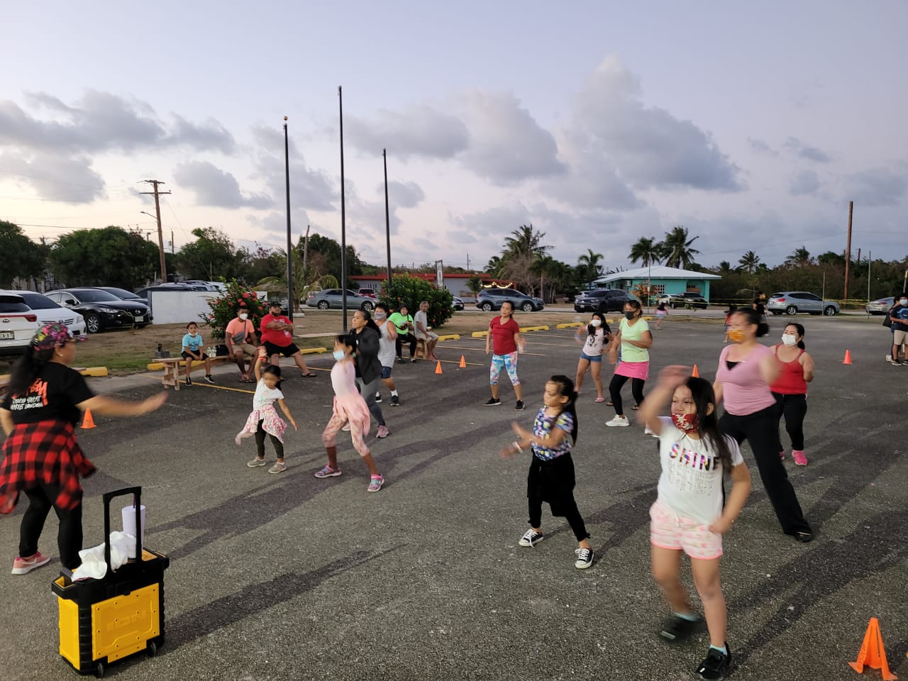 Daughters and mothers participate in physical fitness activity at the Kagman Community Center on Friday  as part of the Division of Youth Services’ Parent Leadership Month celebration.Photo by Emmanuel T. Erediano