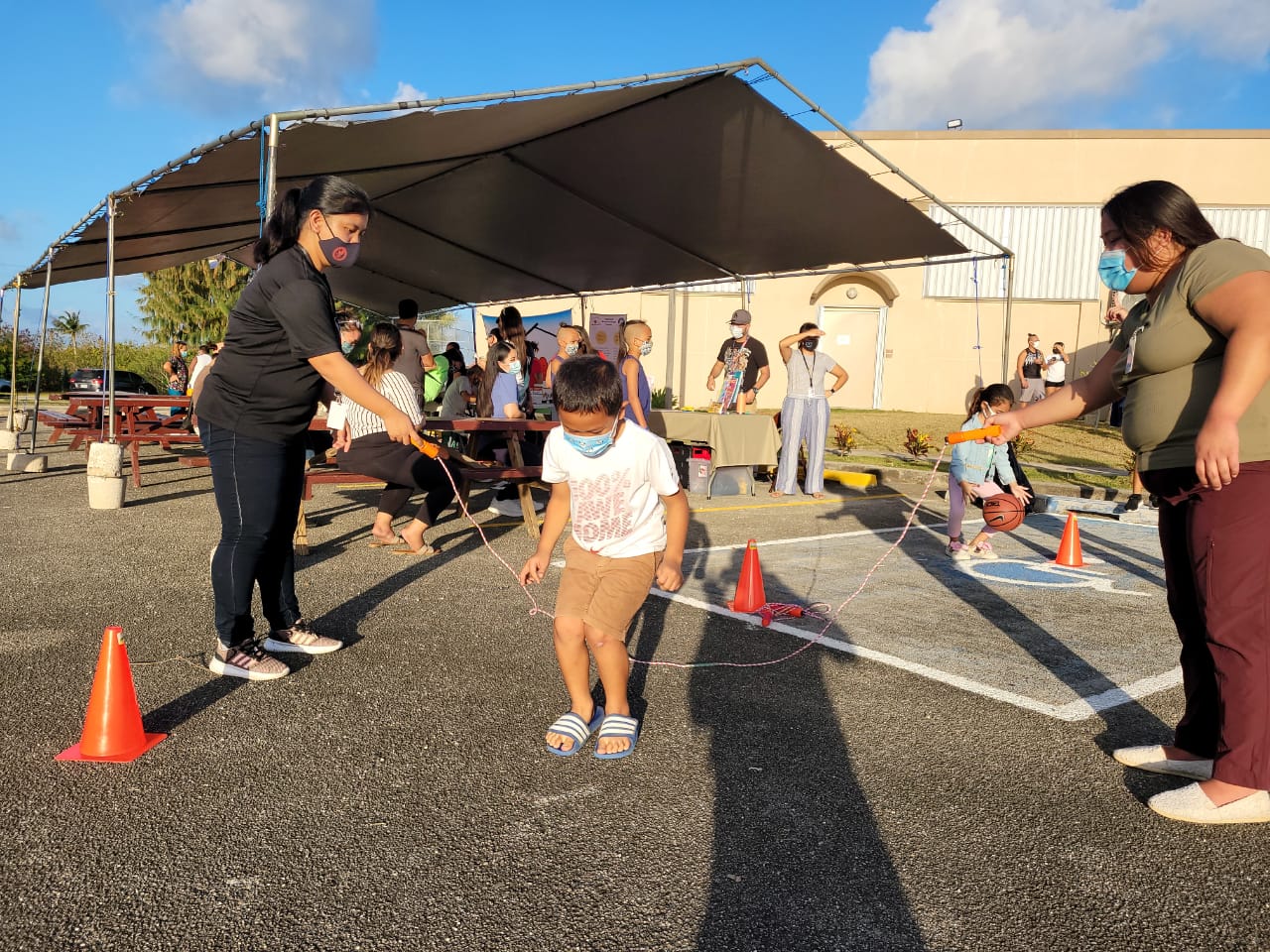 A boy joins a jumping rope session at the Kagman Community Center on Friday.Photo by Emmanuel T. Erediano