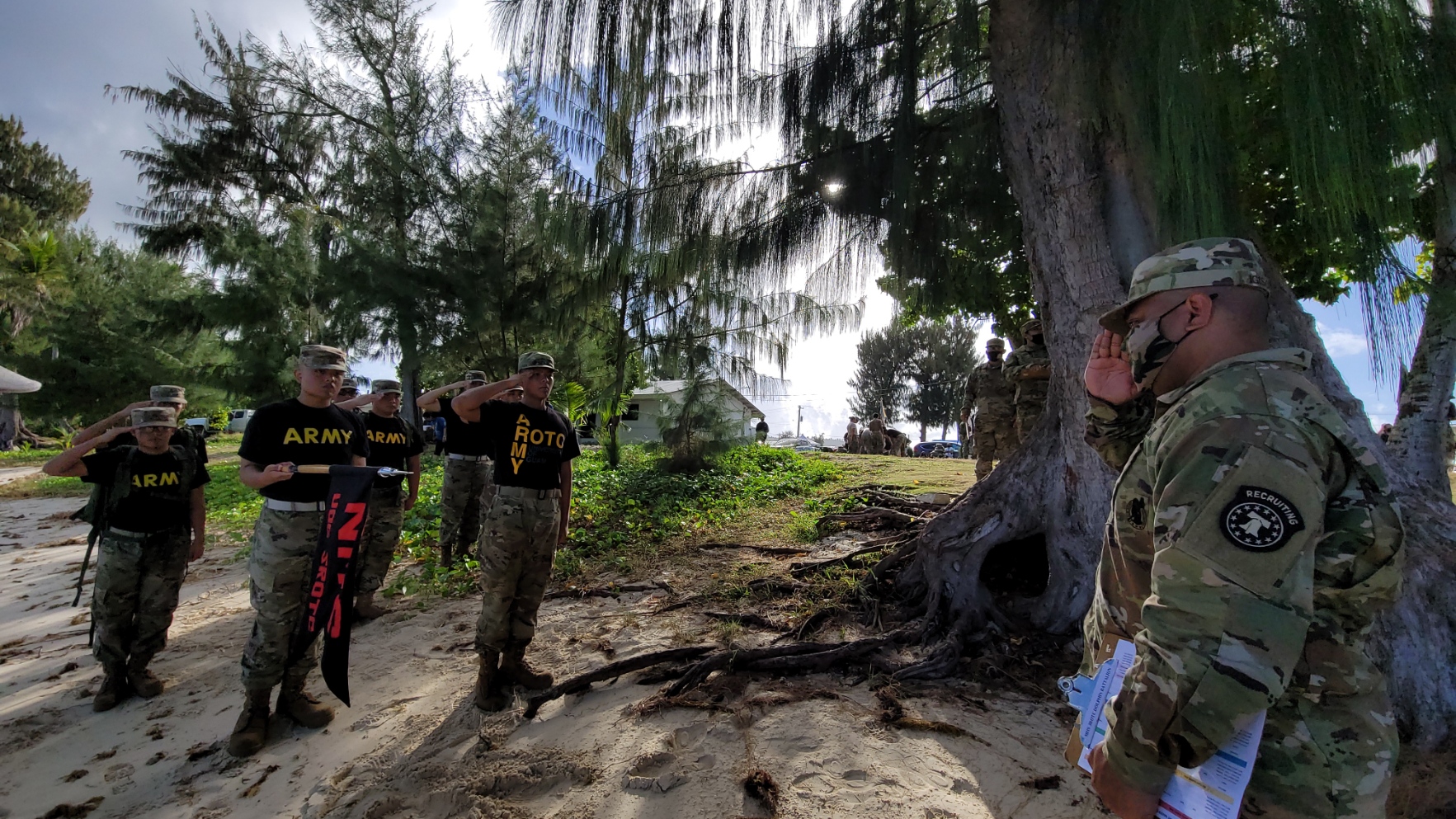 NMC SROTC cadets prepare to execute the Assault Beach Run.Photo by K-Andrea Evarose S. Limol