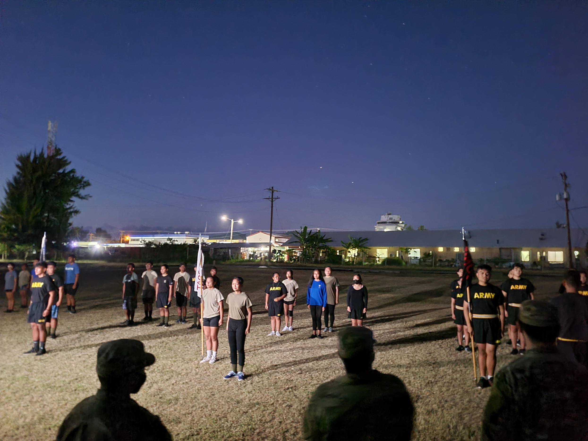 NMC and MHS Cadets wait patiently for the 2021 Extreme Raider Challenge to officially commence.Photo by K-Andrea Evarose S. Limol