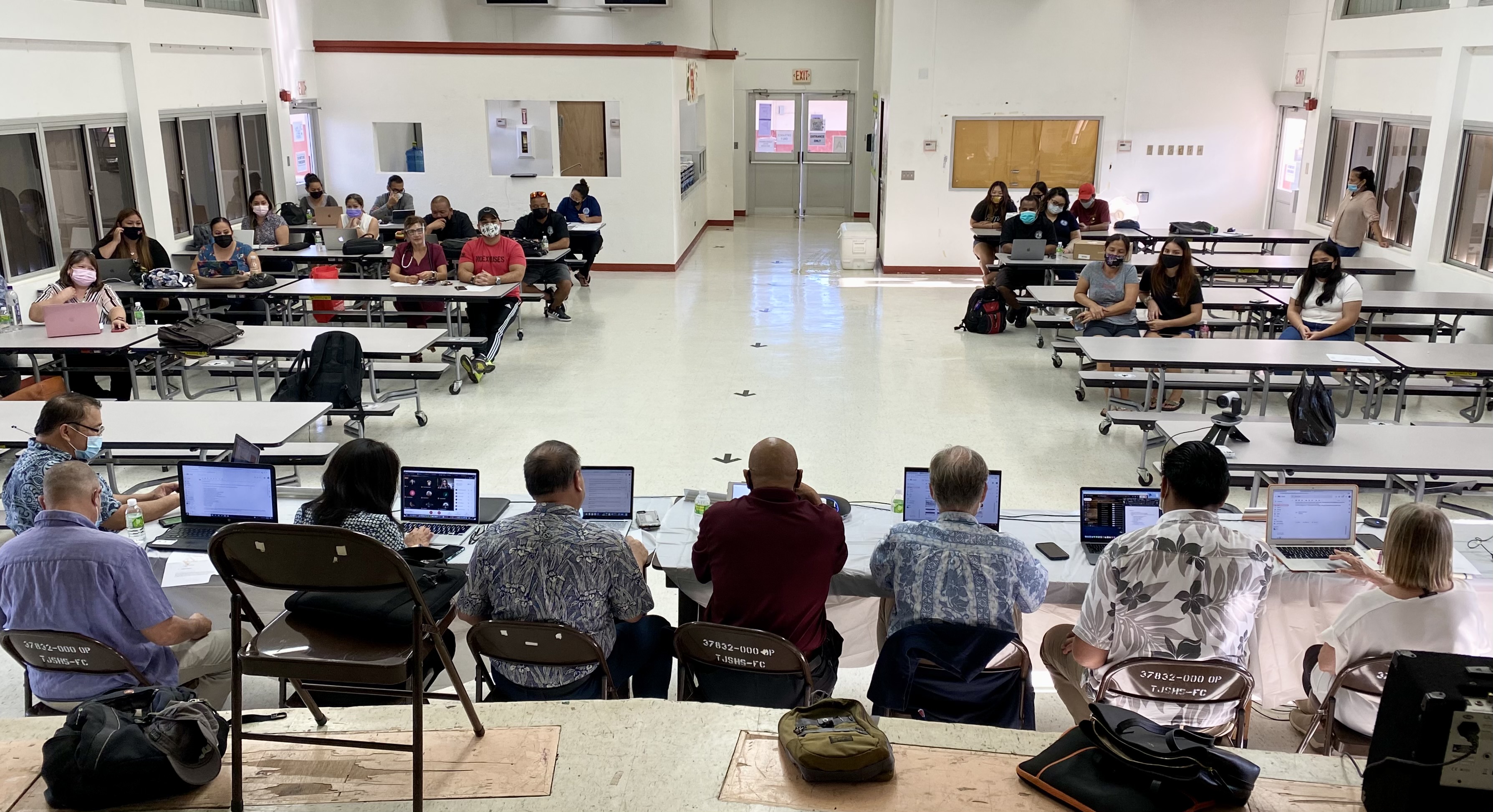 Held in the Tinian Jr. Sr. High School cafeteria, the Board of Education meeting was attended by several public education stakeholders and was also livestreamed.