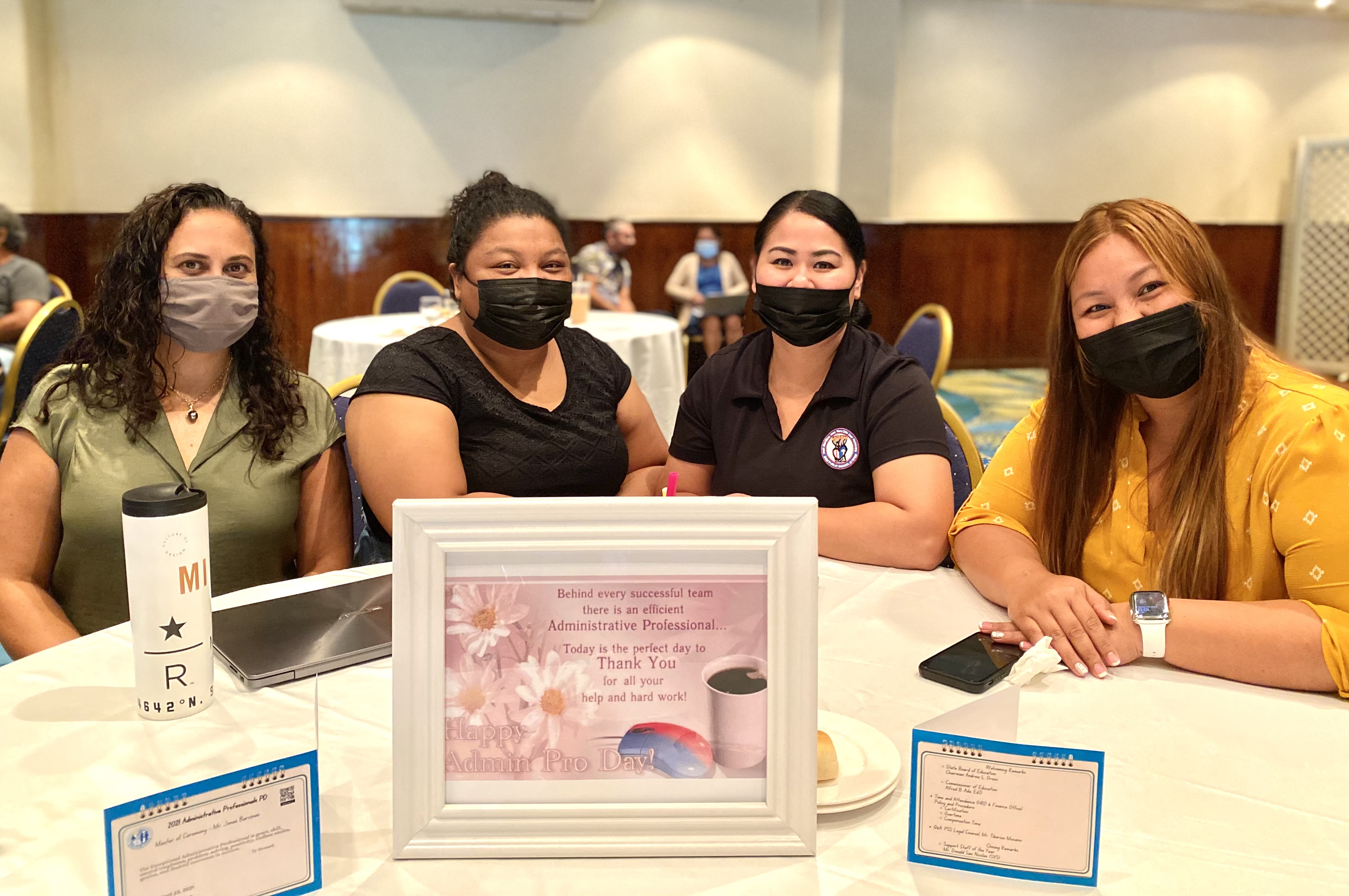 From the Head Start and Early Head Start Program: Lathania Angui (Director), Kimberly Duenas (Health Manager), Paulani Palacios (Education Manager), and Jolene Sablan (Family Manager).