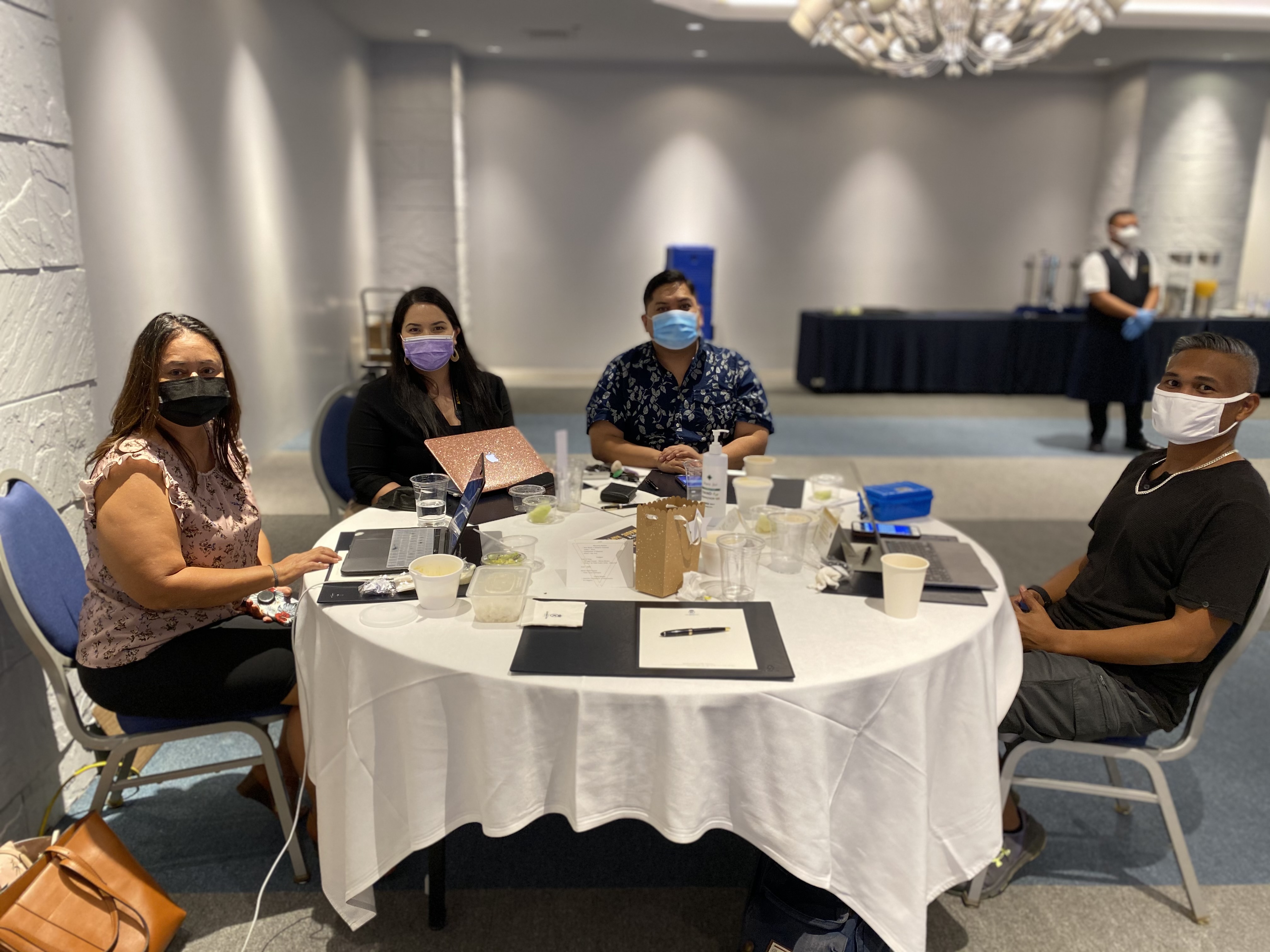 The Public School System student support services team: from left, senior director Yvonne R. Pangelinan, Angeline Orsini, Frank Lee Borja and Walter Mendez.