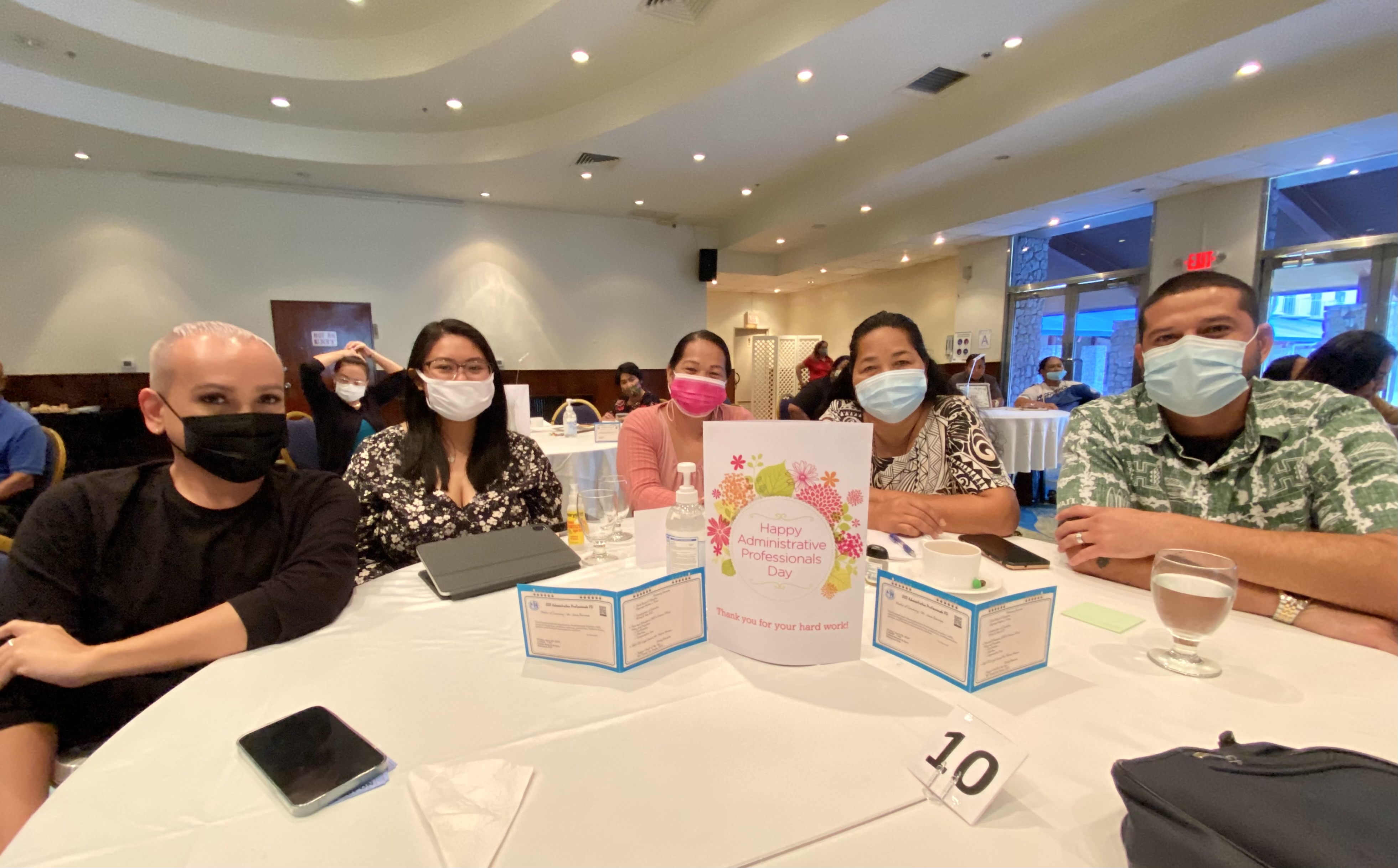 Bobby Coldeen (Board of Education), Mona Maratita (Saipan Southern High School), Myrna Babauta (Student Support and Services), Danicia Dela Cruz (IT&DE), and Crispin Deleon Guerrero Jr. (Personal Responsibility Education Program).