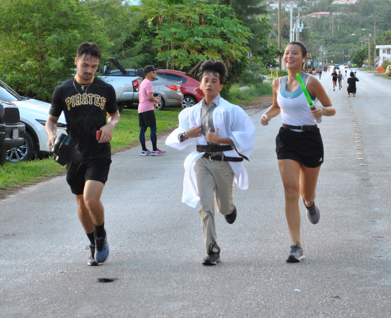 SIS students complete the 5k run.