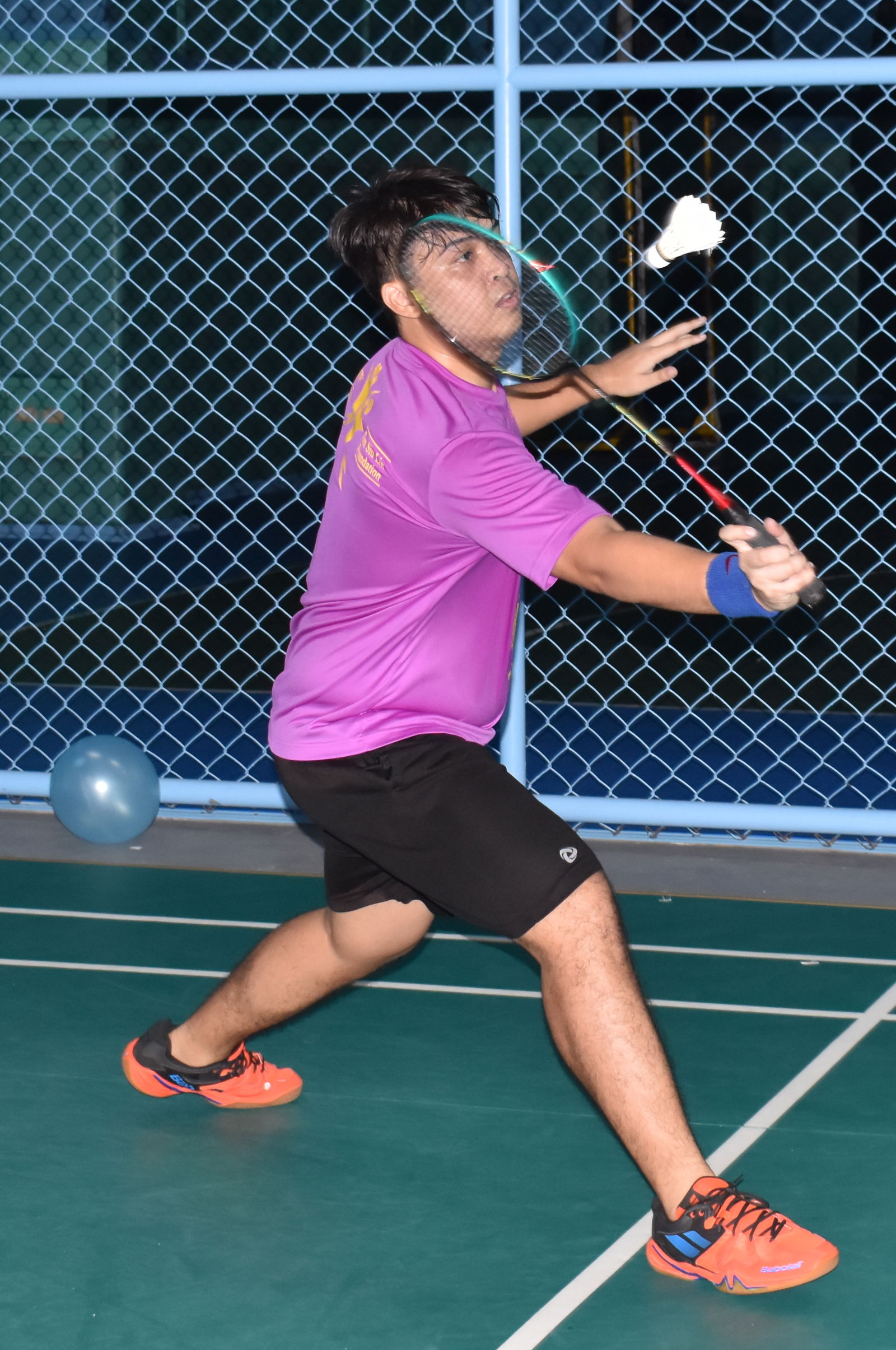 In this file photo, Daniel Macario receives a shot from Chris Hilario during the lone tournament Northern Marianas Badminton Association conducted last year at the TSL Sports Complex. NMBA will have its first event for 2021 with the staging of the TanHoldings Badminton Team Tournament.Contributed photo