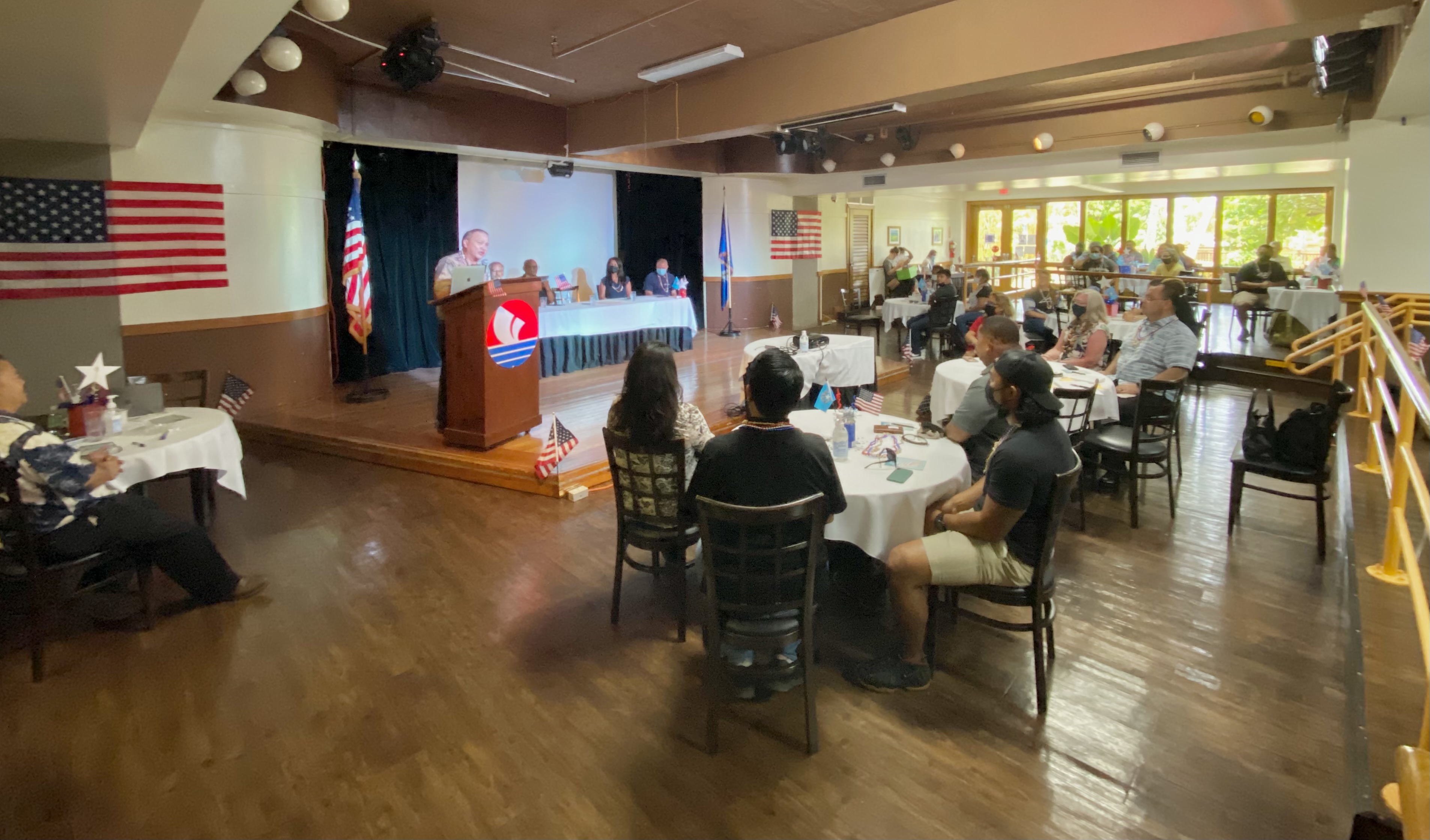 Board of Education Chairman Orsini pays tribute to service members who are also educators.PSS photo