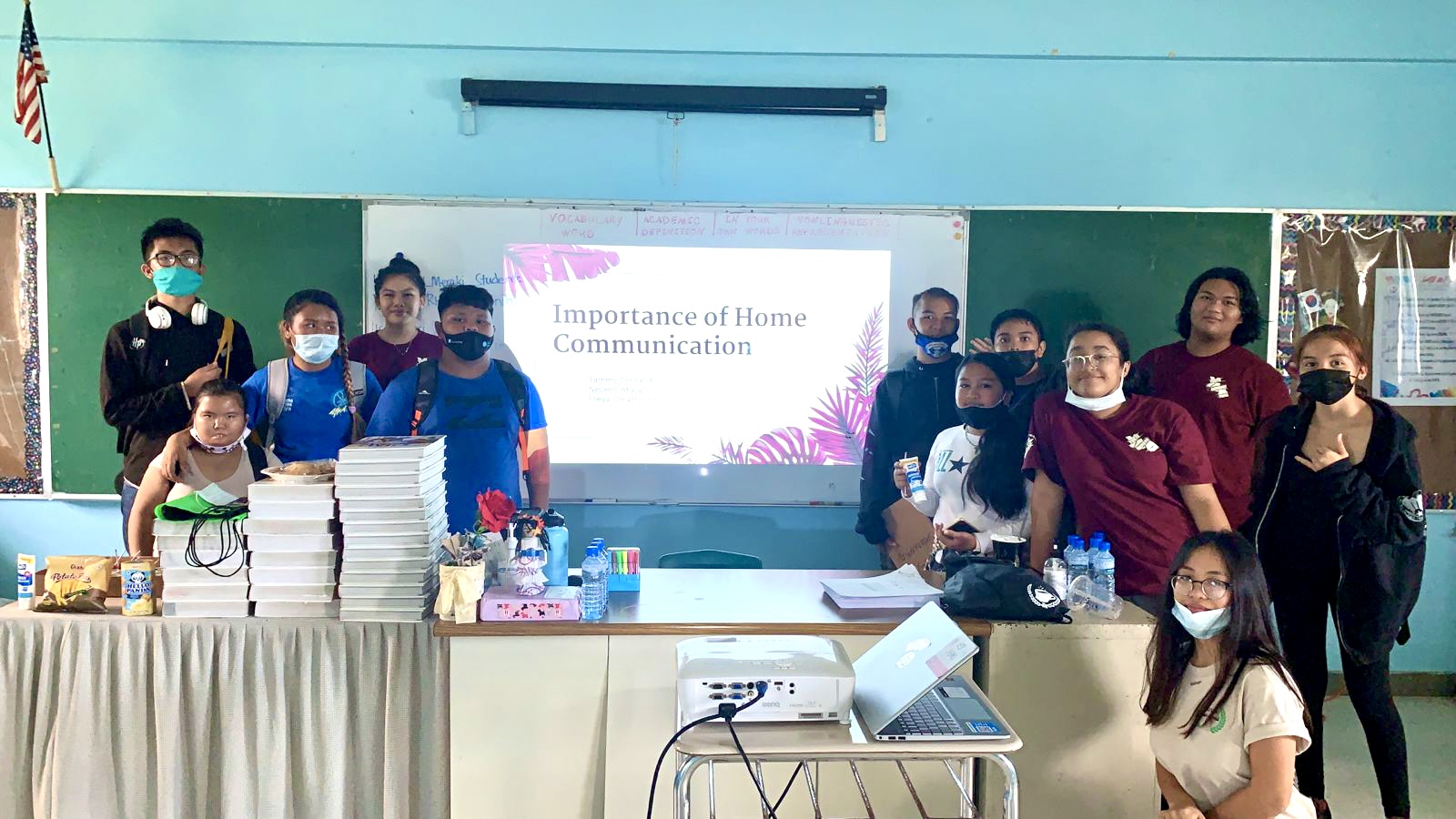 Student leaders of Dr. Rita H. Inos Jr.-Sr. High School pose for a photo.