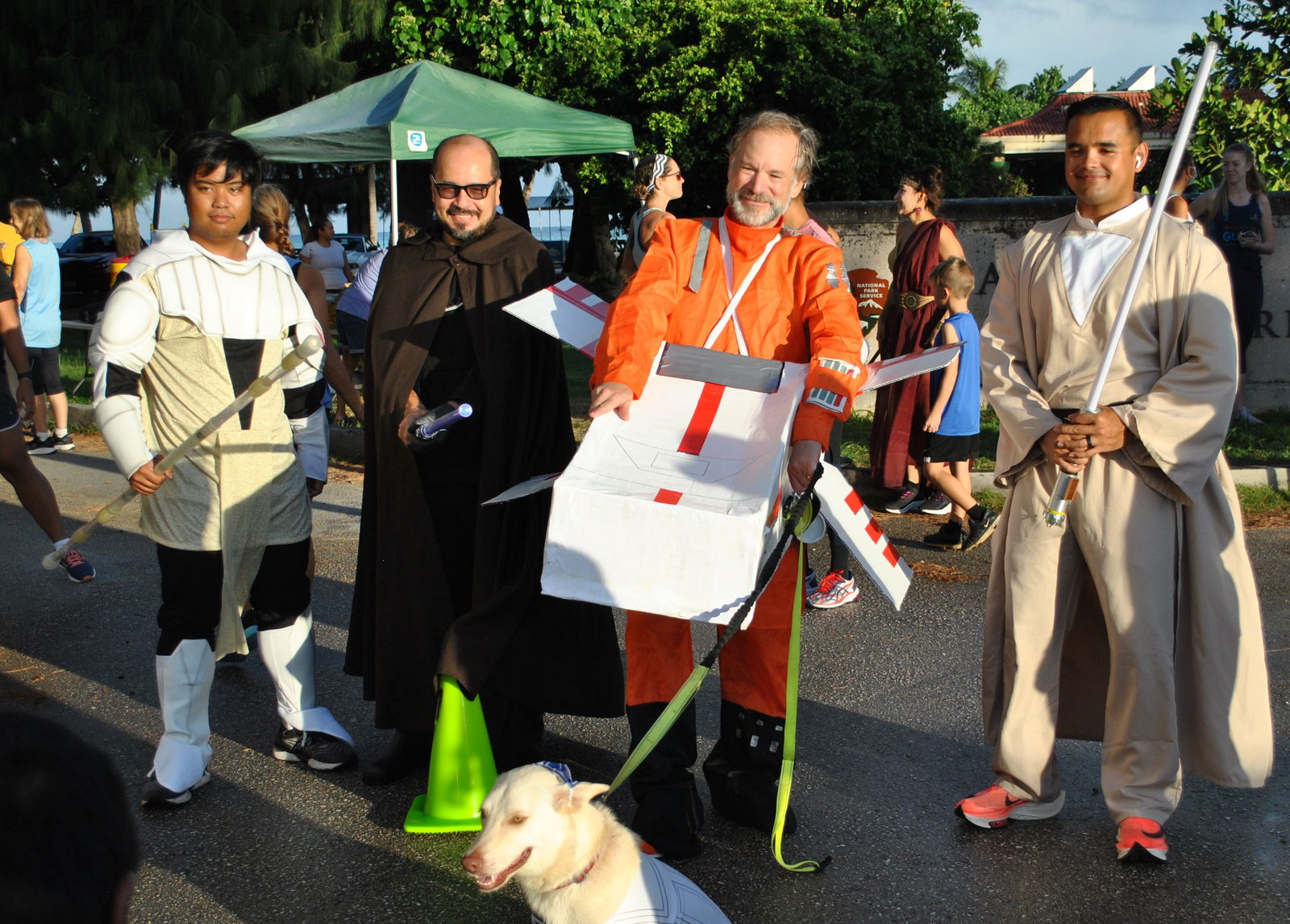 Simon Necesito, Edward Dela Cruz, Dr. Ron Snyder and Dr. Galvin S. Deleon Guerrero pose for a photo.
