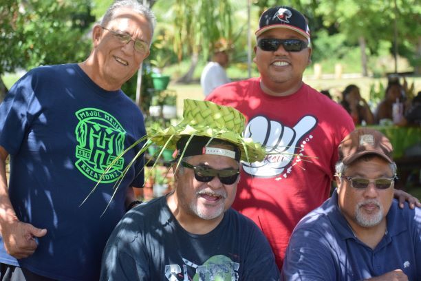 Reps. Leepan Guerrero and Angel Demapan with former Rep. Fred Deleon Guerrero and event co-chairman Frank Rabauliman.
